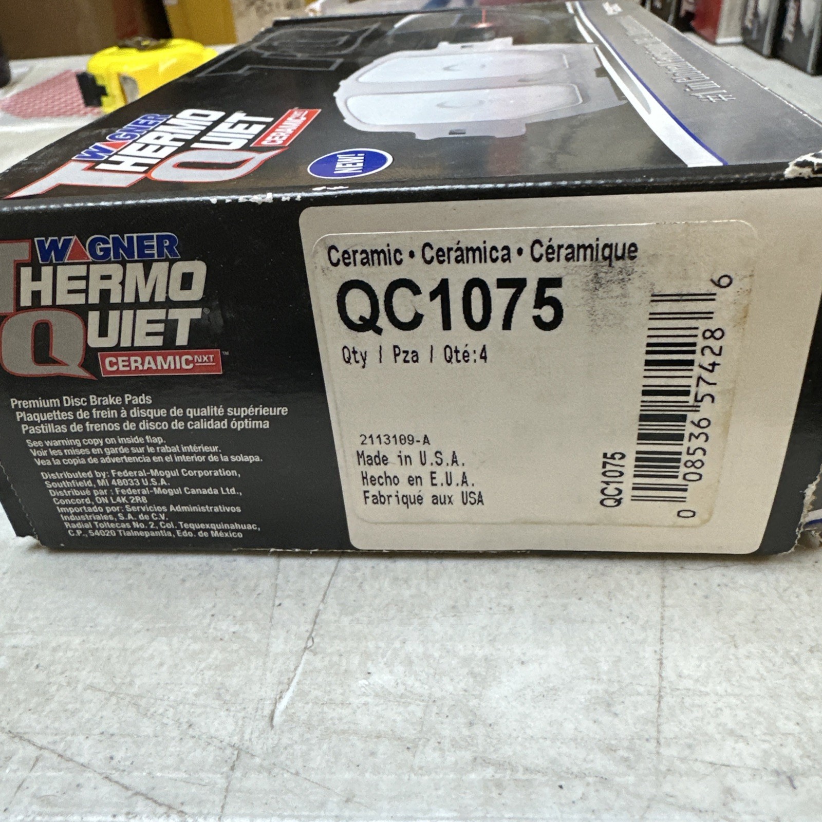 Disc Brake Pad Set-ThermoQuiet Disc Brake Pad Wagner QC1075 - Image 3