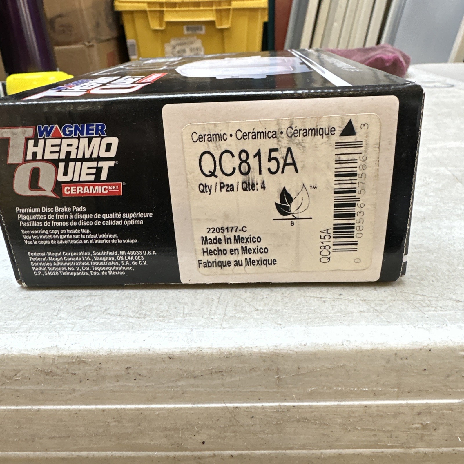 Disc Brake Pad Set-ThermoQuiet Disc Brake Pad Wagner QC815A - Image 3