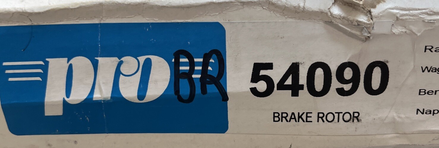 Disc Brake Rotor-Rear Disc Pro BR54090