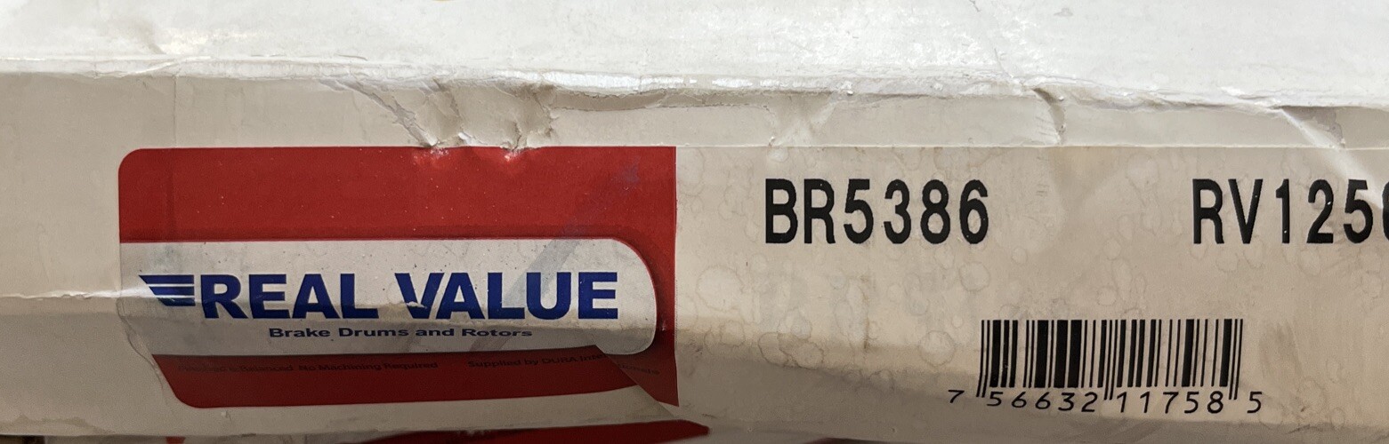 Disc Brake Rotor-w/o ABS Front Real Value BR5386