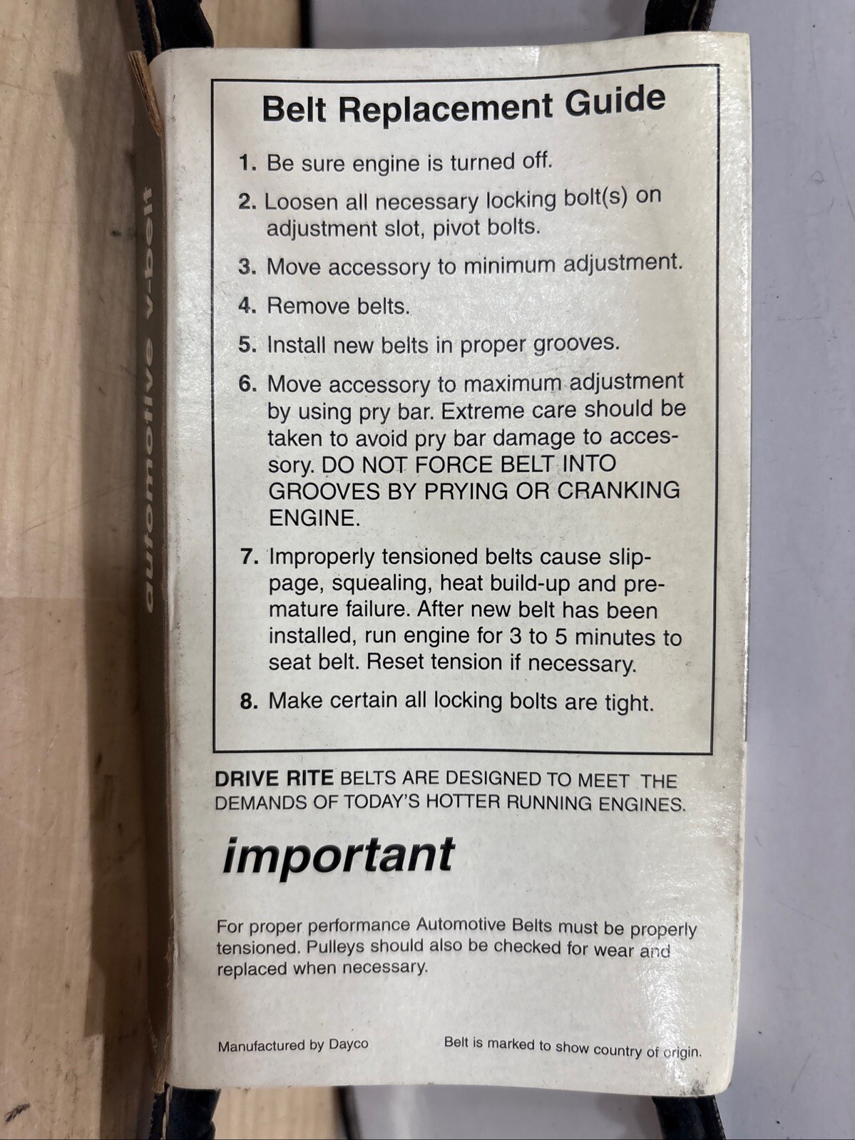 Drive Rite By Dayco 17360DR Premium Utility V-belt - Image 4