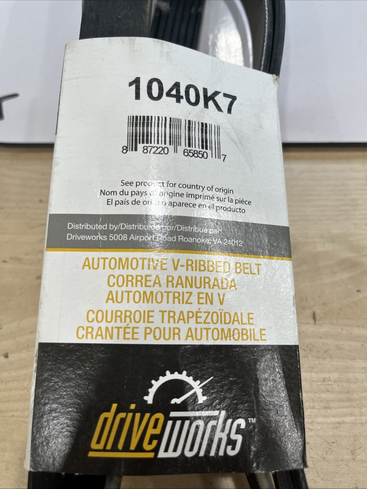 Drive Works Serpentine v-Belt 7Rib 1040K7 - Image 3