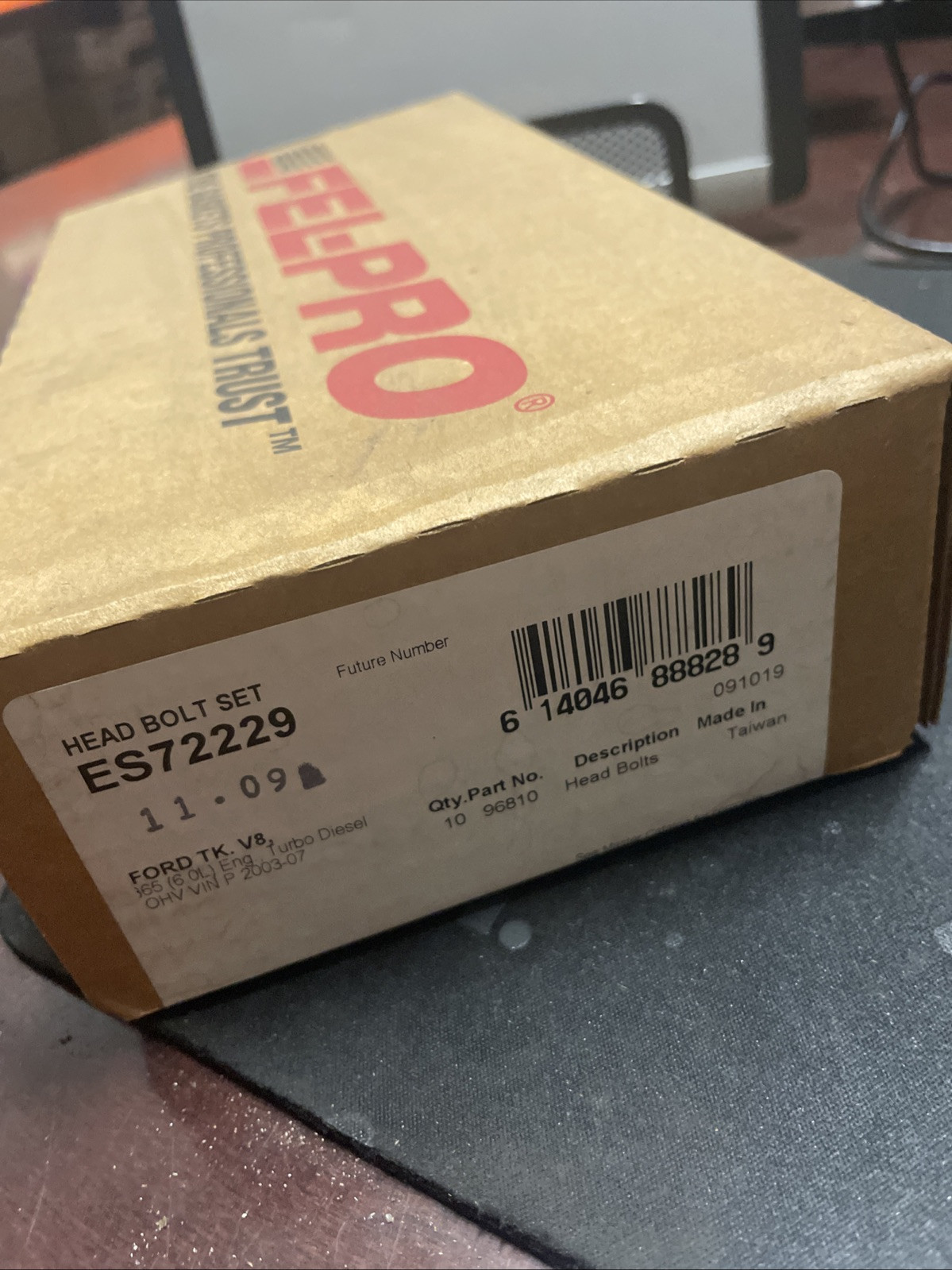 ES 72229 Felpro Cylinder Head Bolts Set of 10 - Image 3