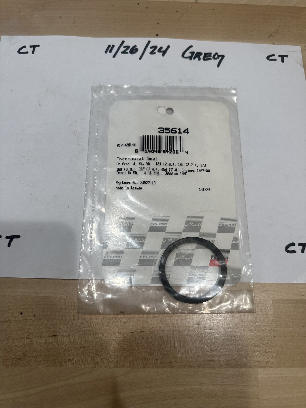 🔥Engine Coolant Thermostat O-Ring Fel-Pro 35614🔥