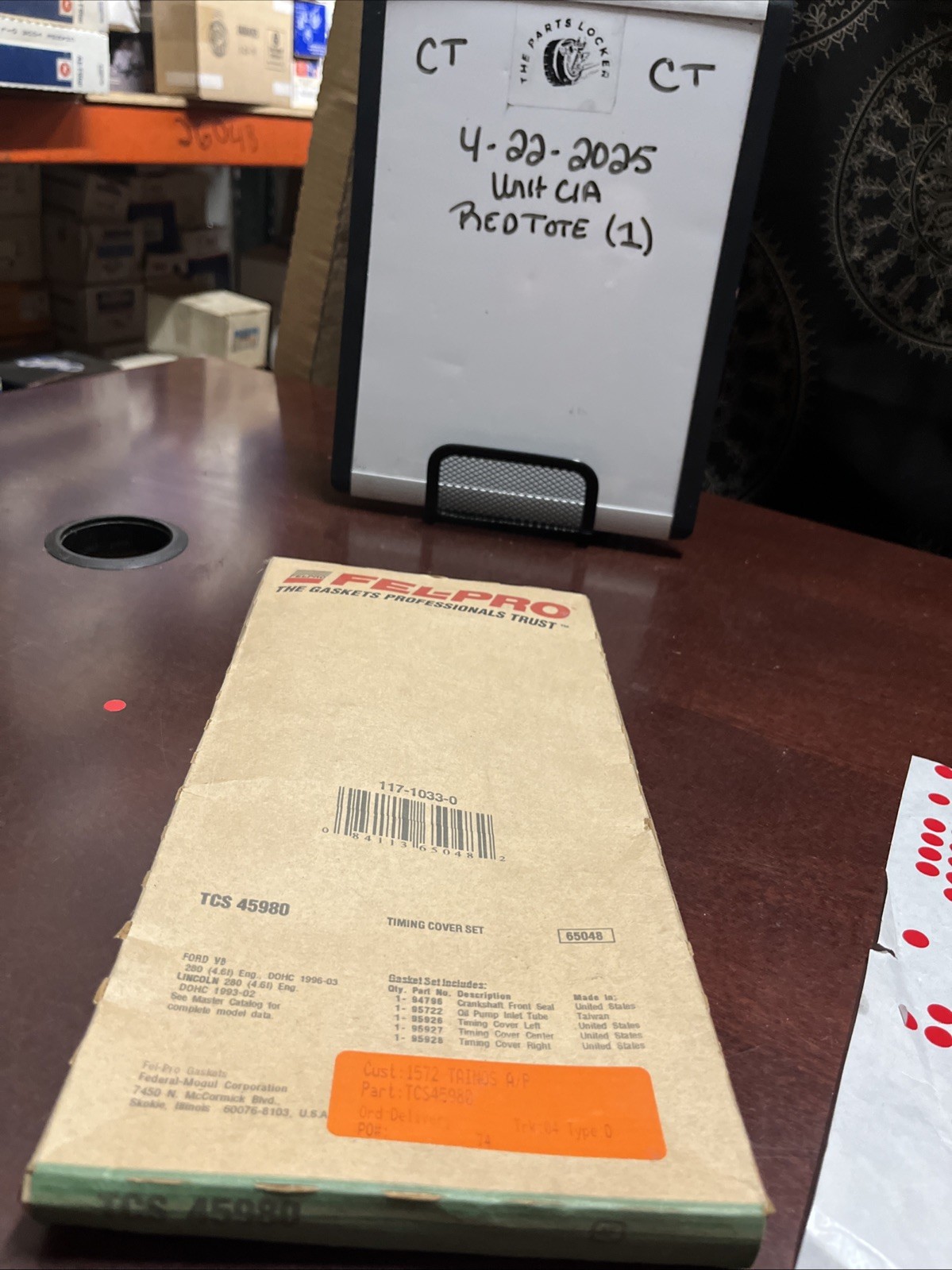 Engine Timing Cover Gasket Set Fel-Pro TCS 45980