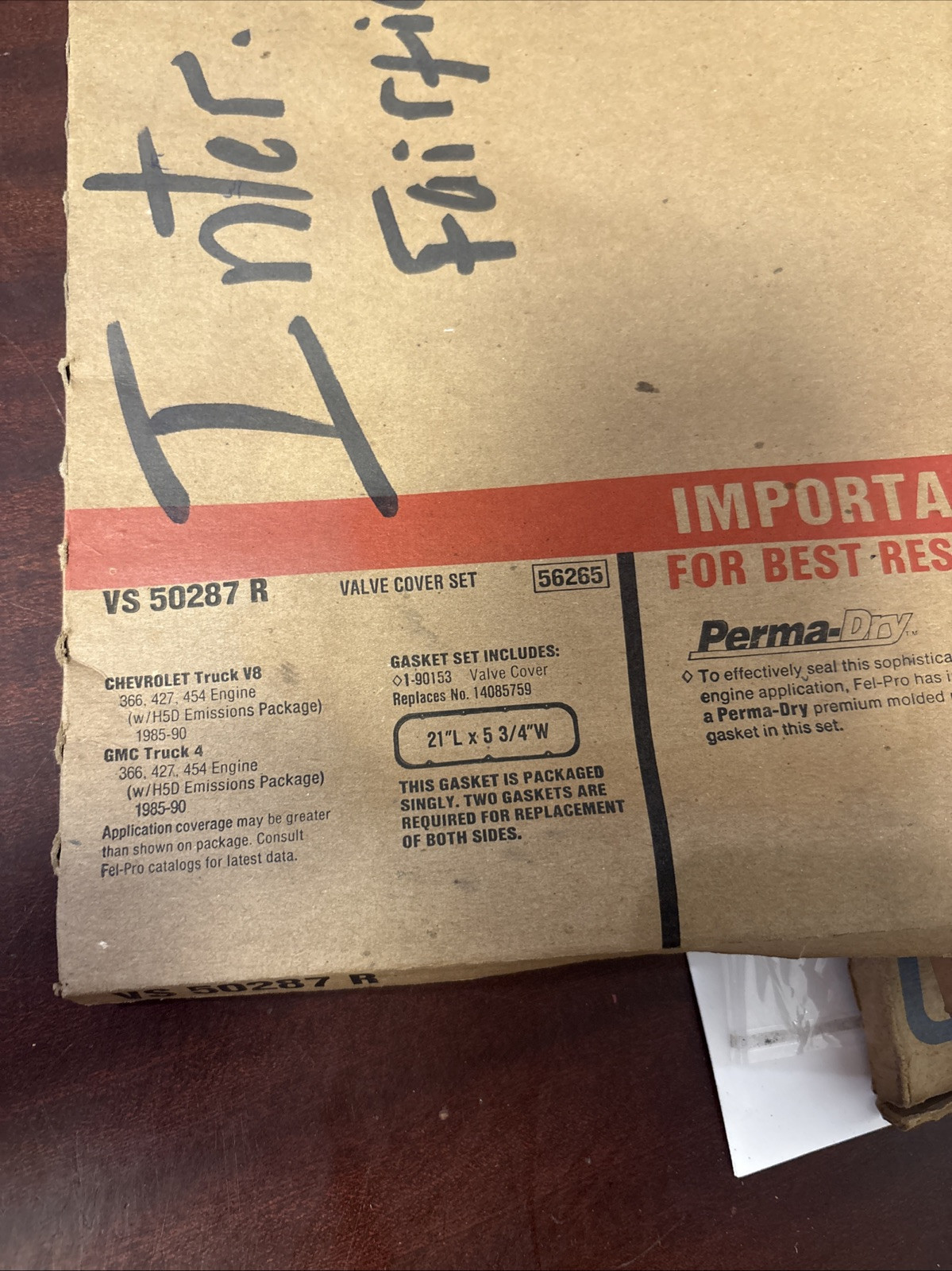 Engine Valve Cover Gasket Fel-Pro VS 50287 R - Image 3