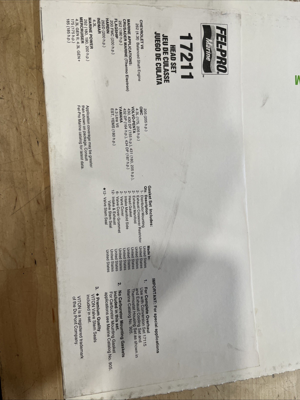 Fel-Pro 17211 Marine Cylinder Head Gasket Set - Image 4