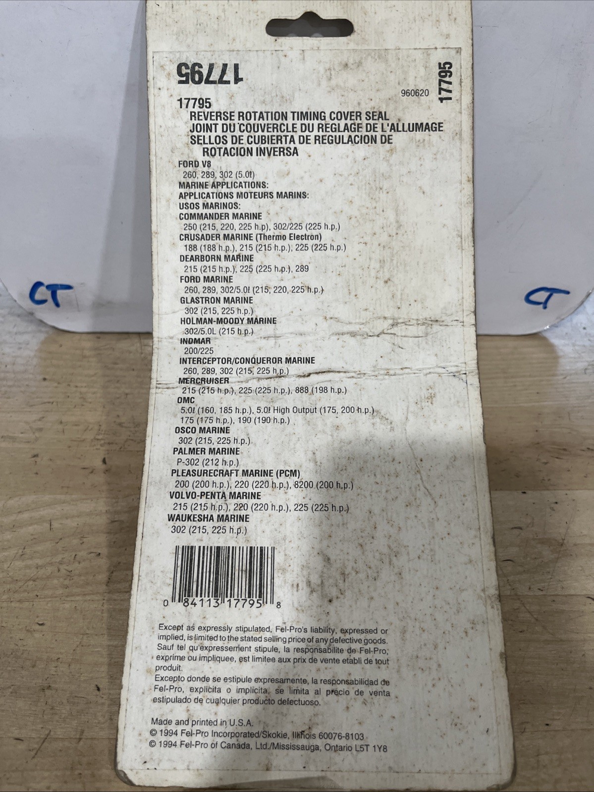 Fel-Pro 17795 Marine Reverse Rotation Timing Cover Seal - Image 4