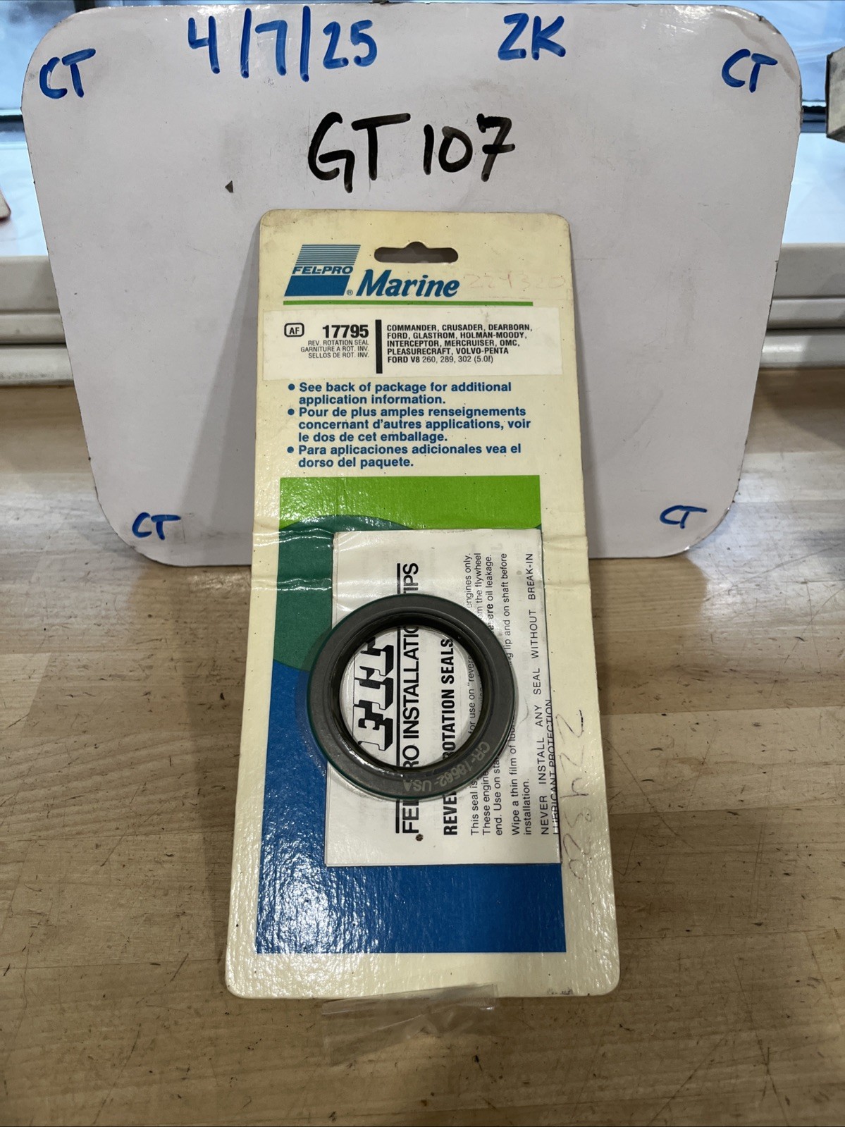 Fel-Pro 17795 Marine Reverse Rotation Timing Cover Seal