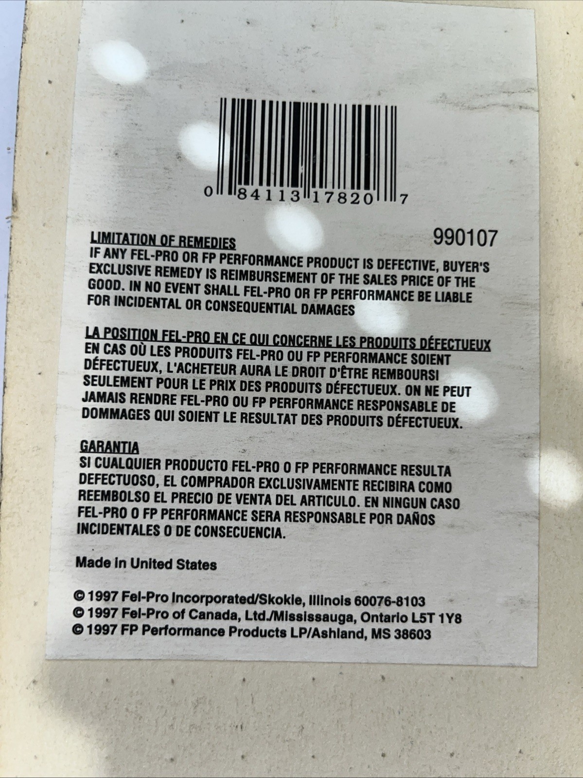 Fel-Pro 17820 Marine Carburetor Mounting Gasket - Image 3