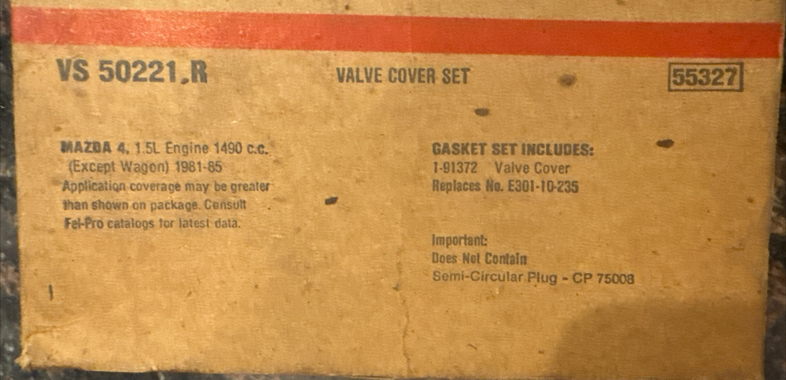Fel-Pro VS50221R Valve Cover Gasket Fits 1981-1985 Mazda GLC - Image 3