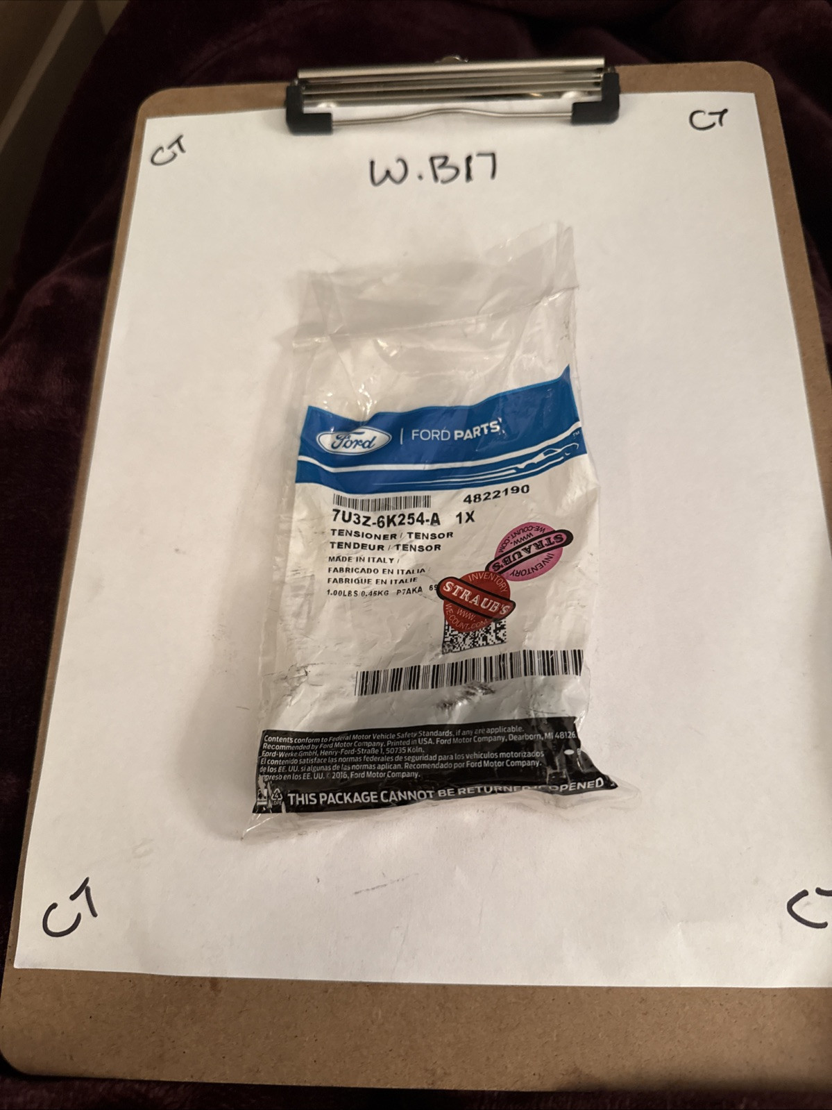 Ford 7U3Z-6K254-A Timing Damper/Engine Timing Chain Tensioner