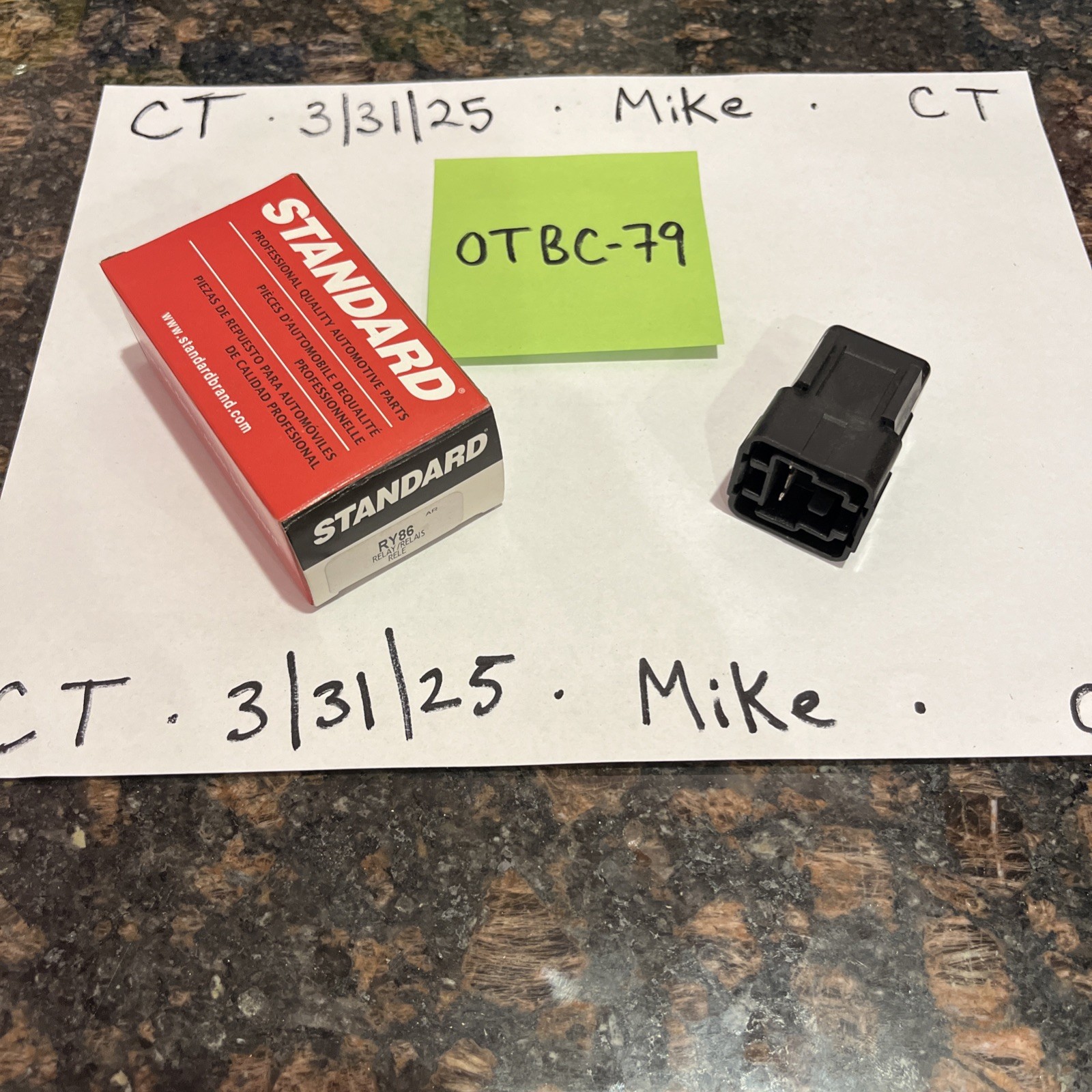 Fuel Pump Relay Standard RY-86