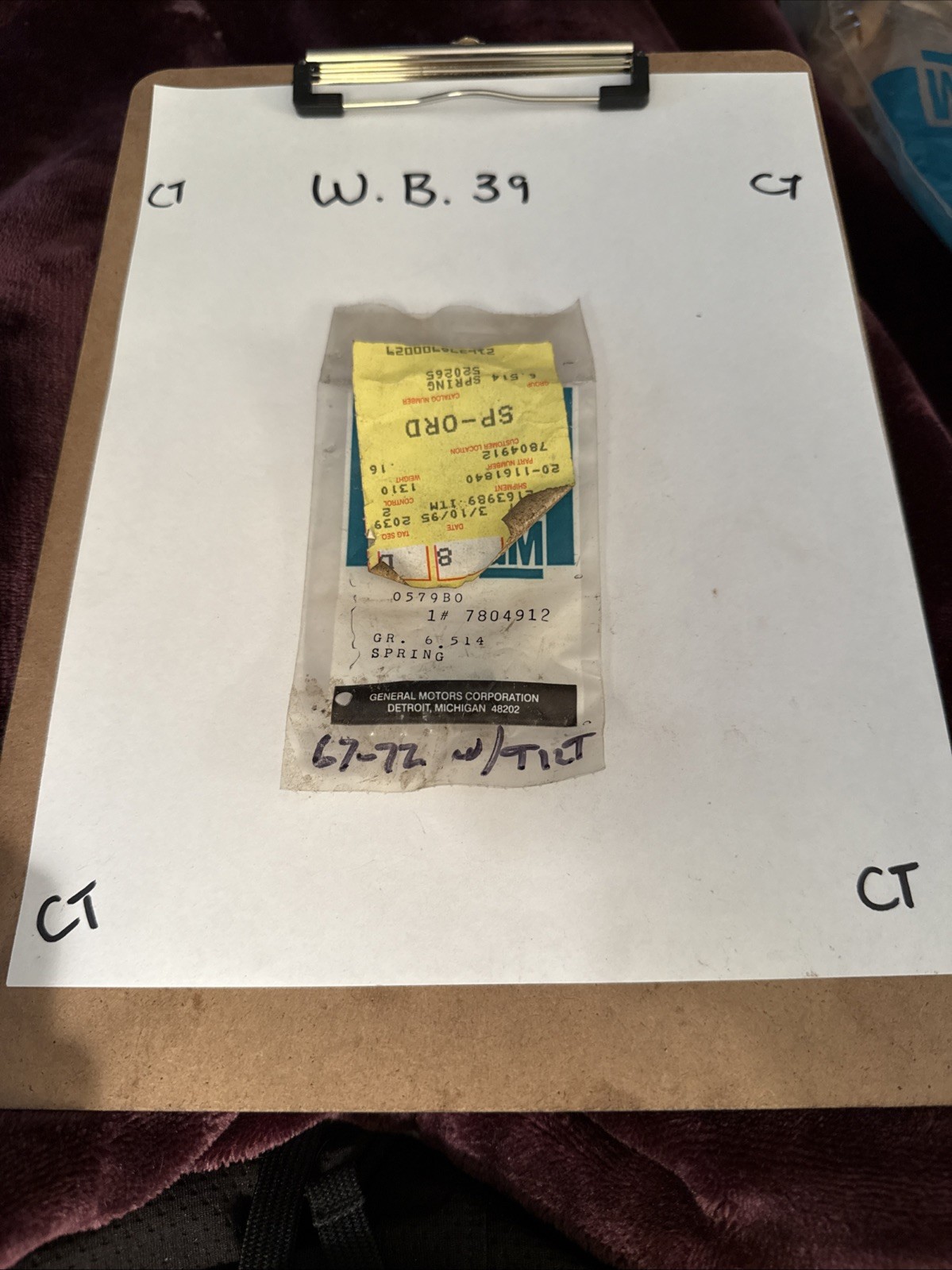 GENUINE NEW GM OEM Steering Column-Shoe Spring 7804912