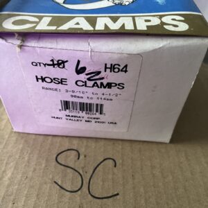 GOLD SEAL CLAMPS, H64, HOSE CLAMP 3-9/16” To 4-1/2 NOS, Box Of 6