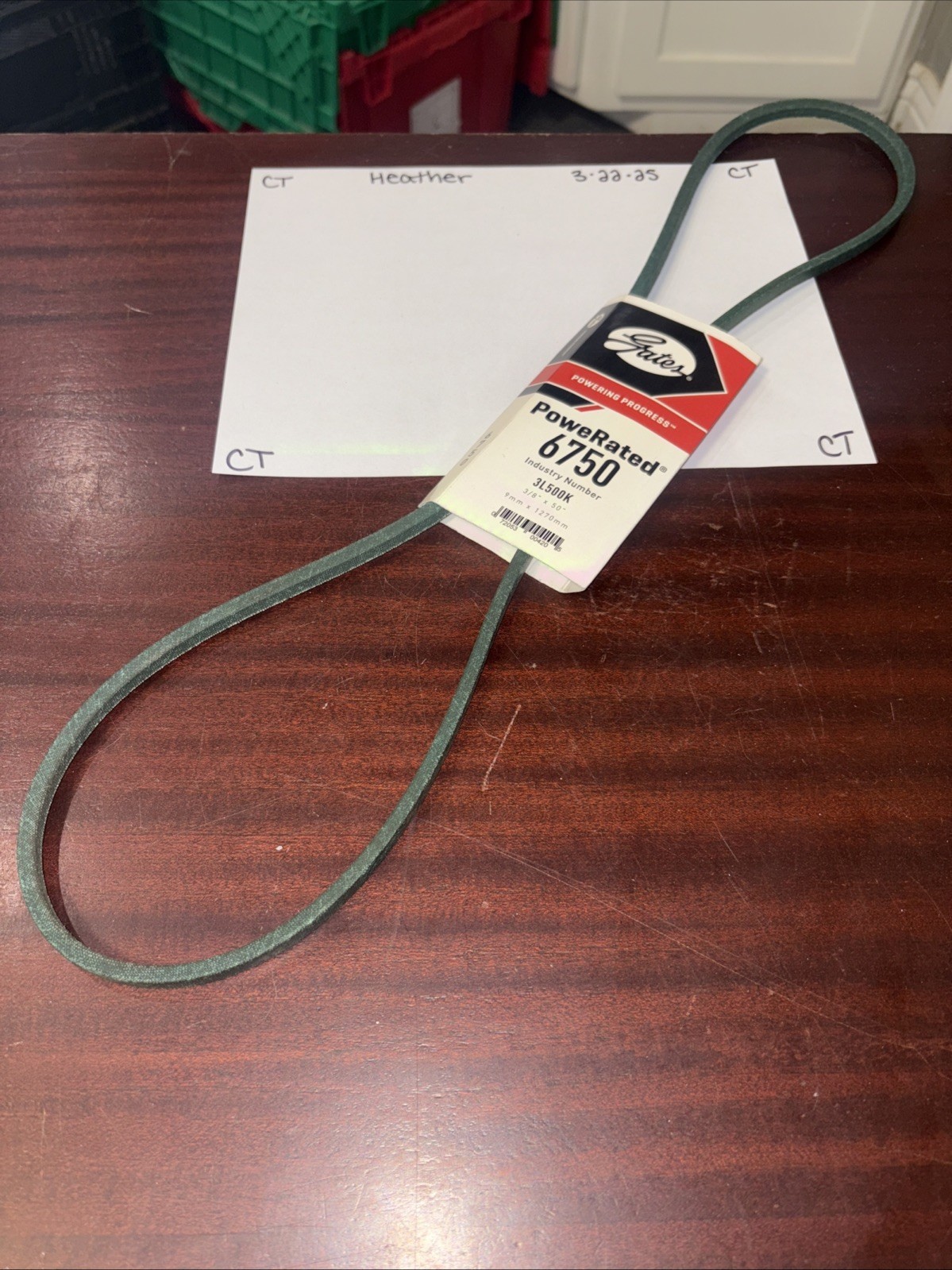 Gates 6750 (3L500K) PoweRated Medium Horse Power V Belt