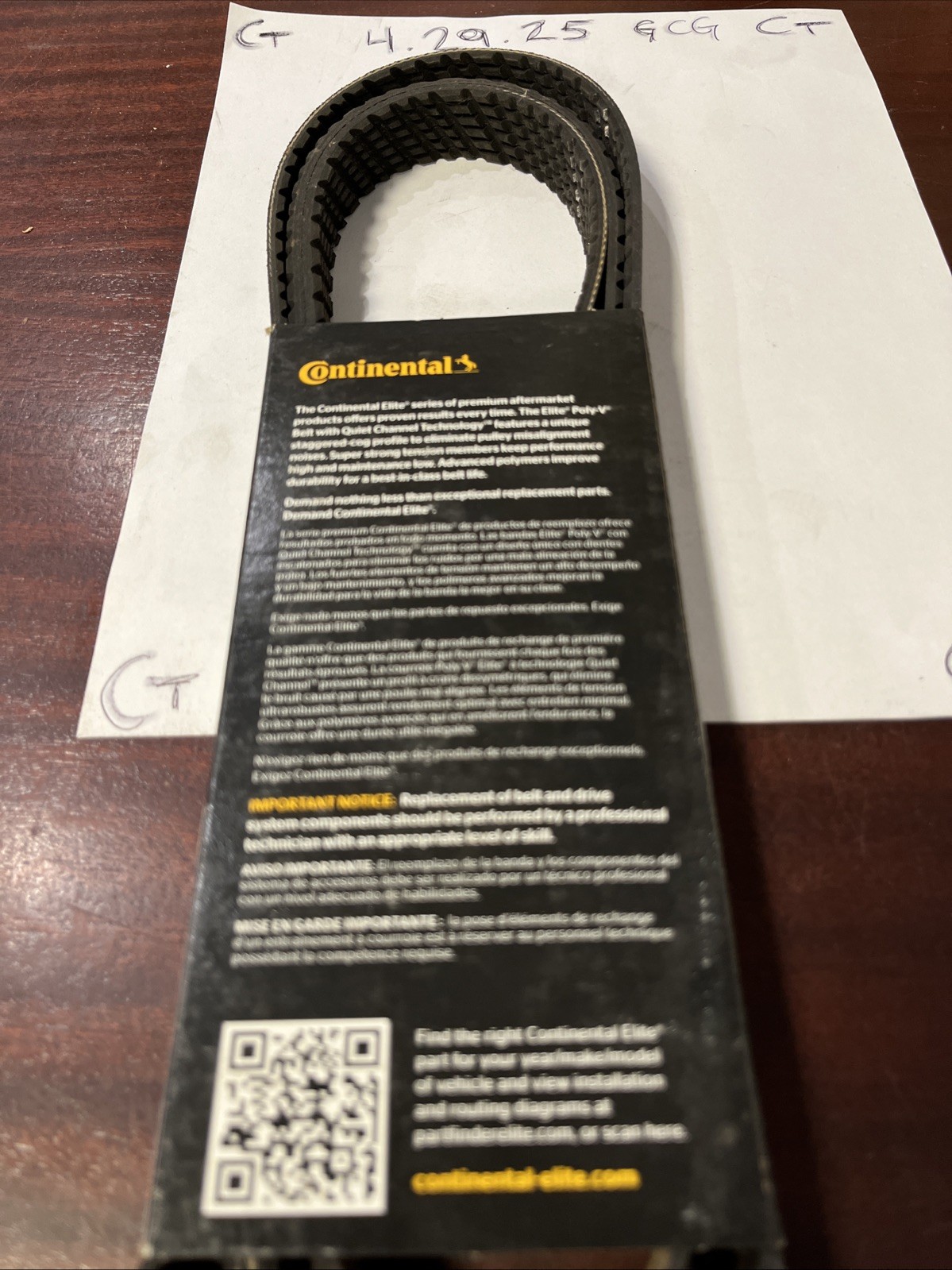 Genuine Continental Serpentine Belt 4060940 6PK2390 - Image 4