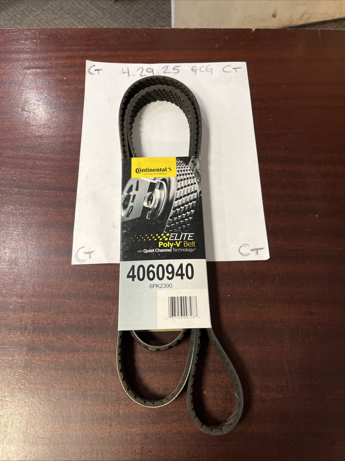 Genuine Continental Serpentine Belt 4060940 6PK2390