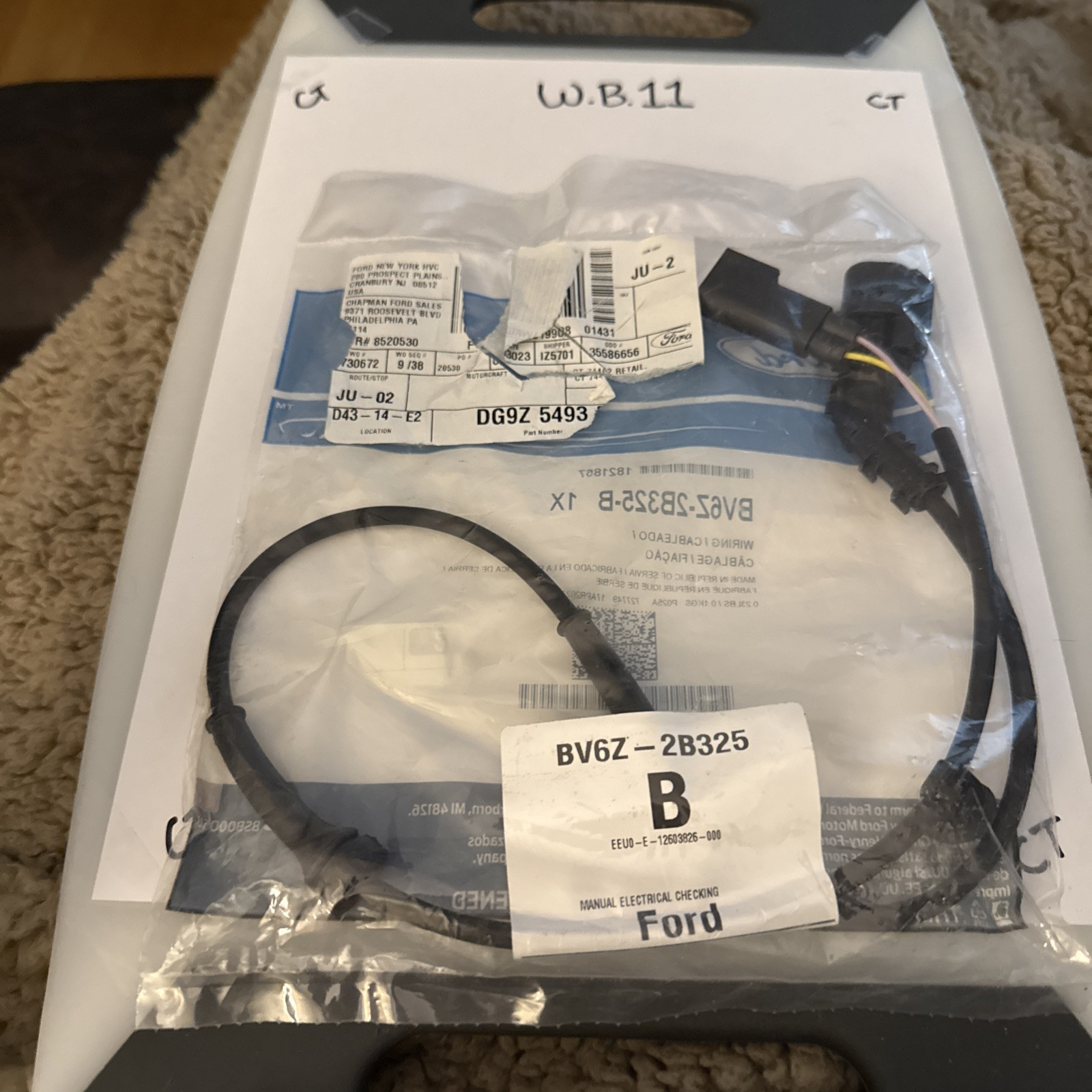 Genuine Ford ABS Wheel Speed Sensor Wiring Harness BV6Z-2B325-B - Image 3