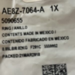 Genuine Ford AE8Z7064A - SNAP RING - Ford