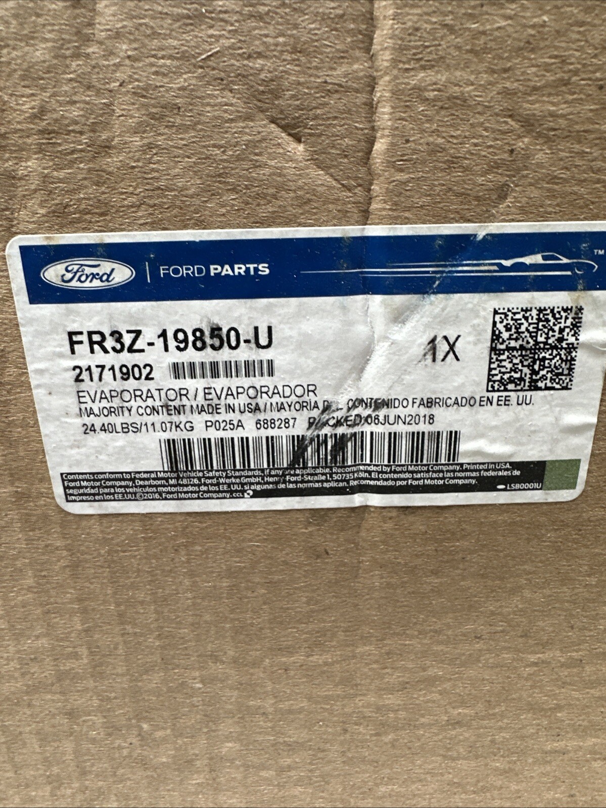 Genuine Ford Mustang 2015-2023 AC Evaporator Core and Case Assembly FR3Z-19850-U - Image 3