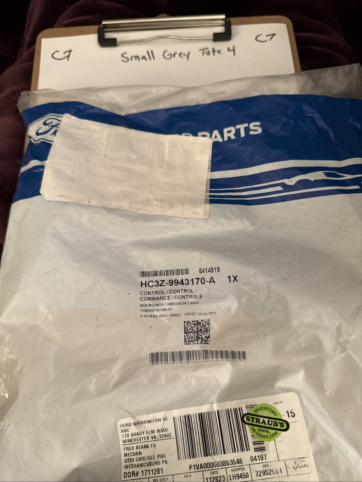 Genuine Ford OE Control HC3Z-9943170-A