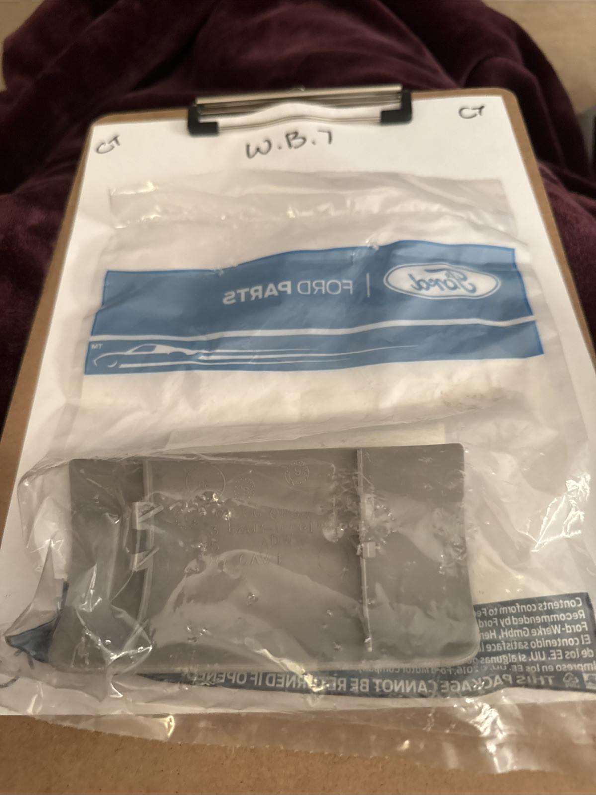 Genuine Ford OE Cover - Seat Belt Opening 3C2Z-16601B26-AAB - Image 3