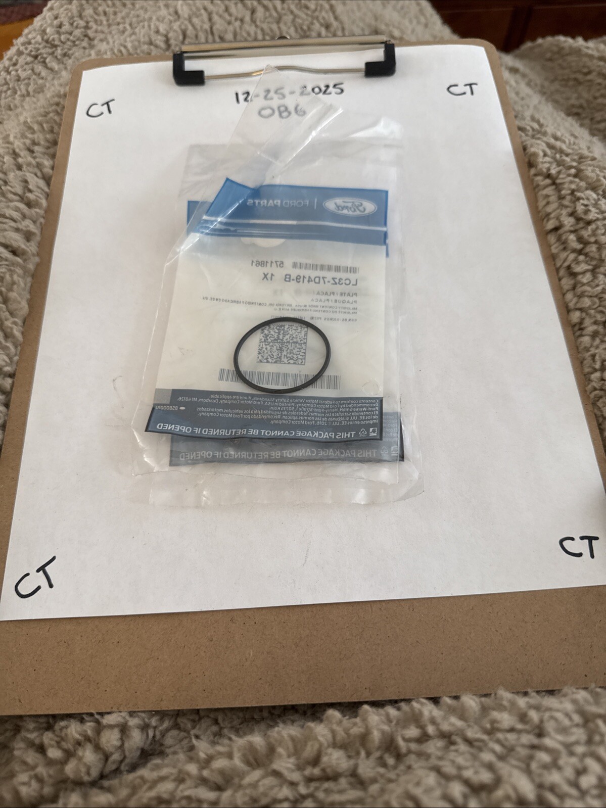 Genuine Ford OE Plate LC3Z-7D419-B - Image 3