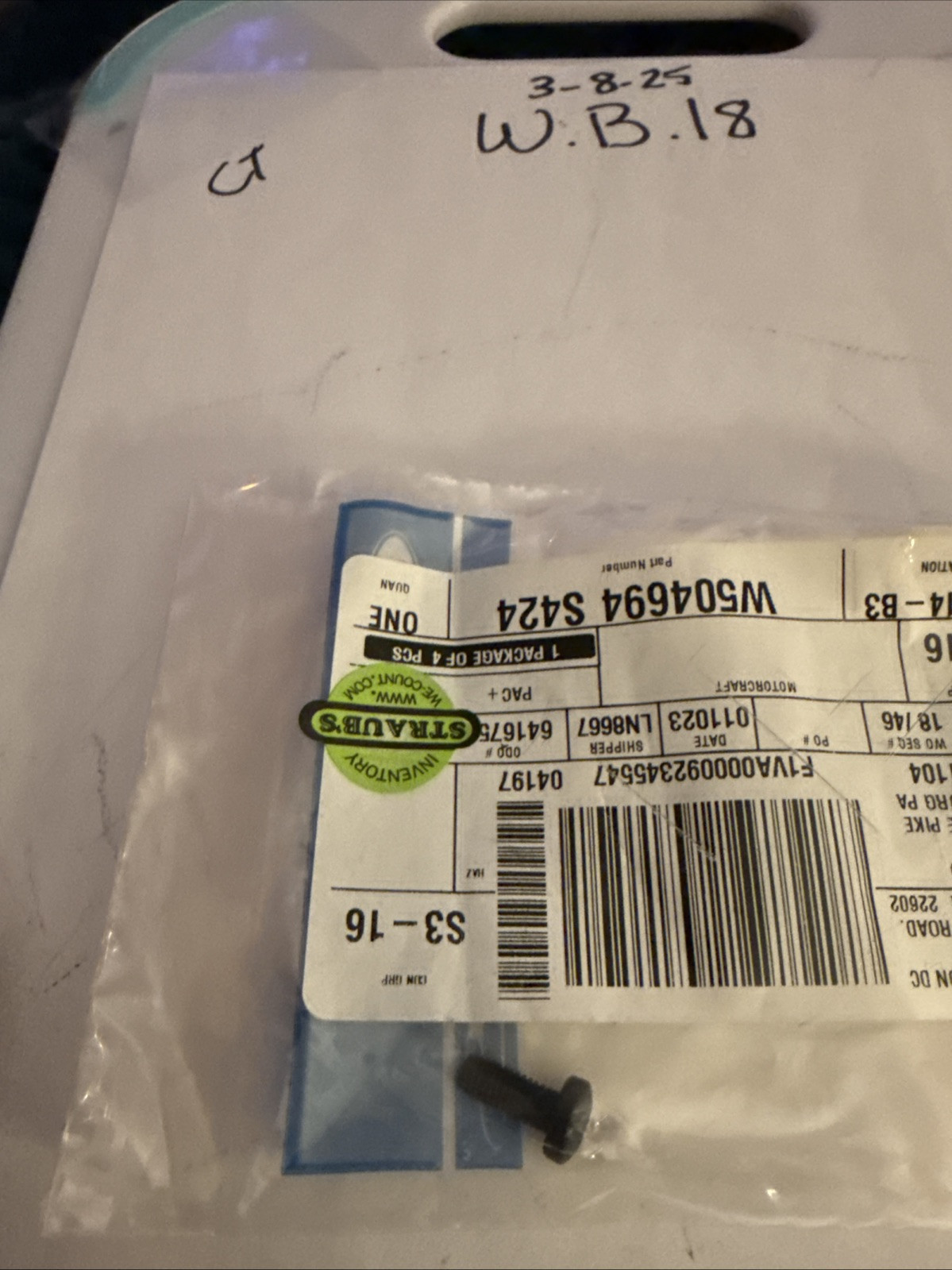 Genuine Ford OE Screw W504694S424 - Image 3