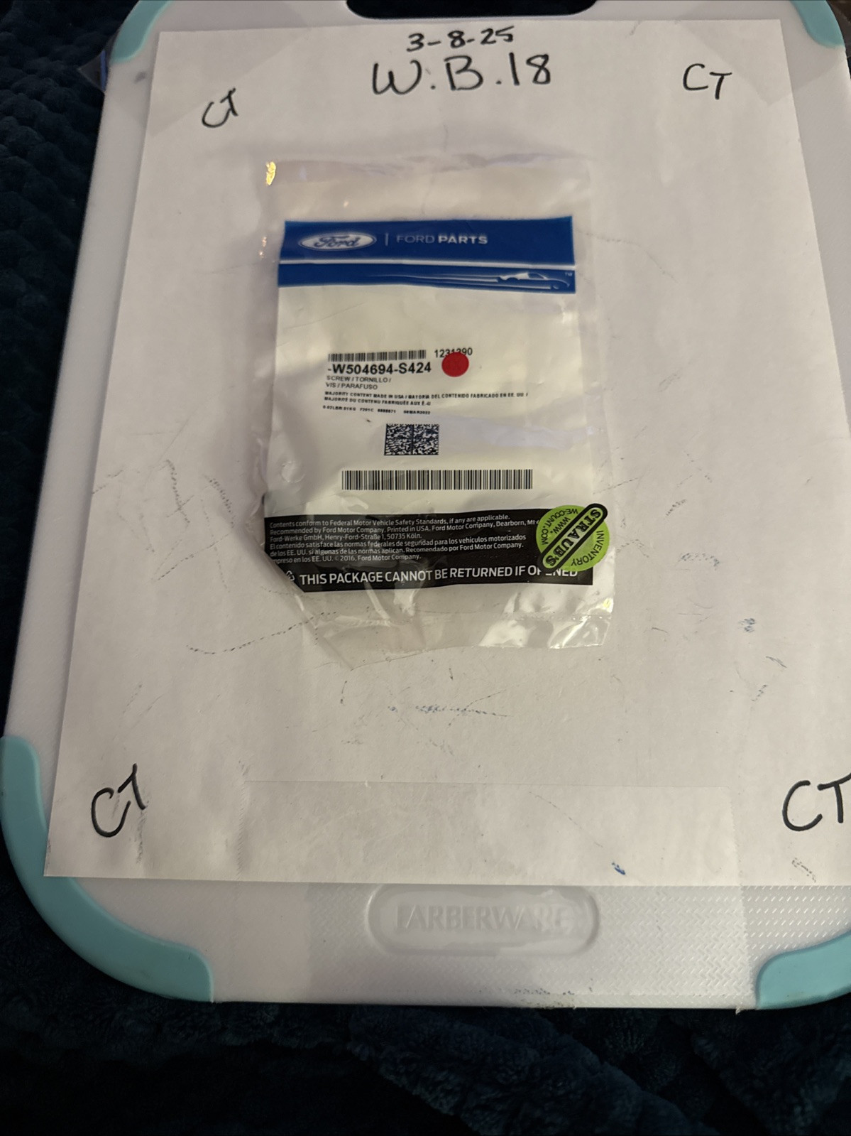 Genuine Ford OE Screw W504694S424