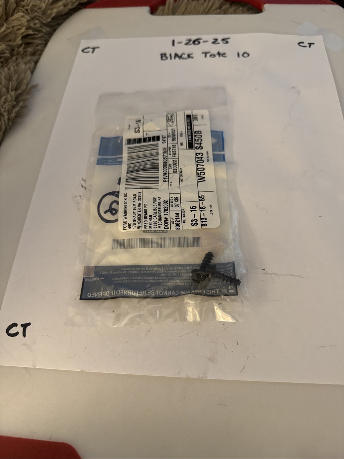 Genuine Ford Park Lamp Screw ***SOLD INDIVIDUALLY*** W507043-S450B - Image 3