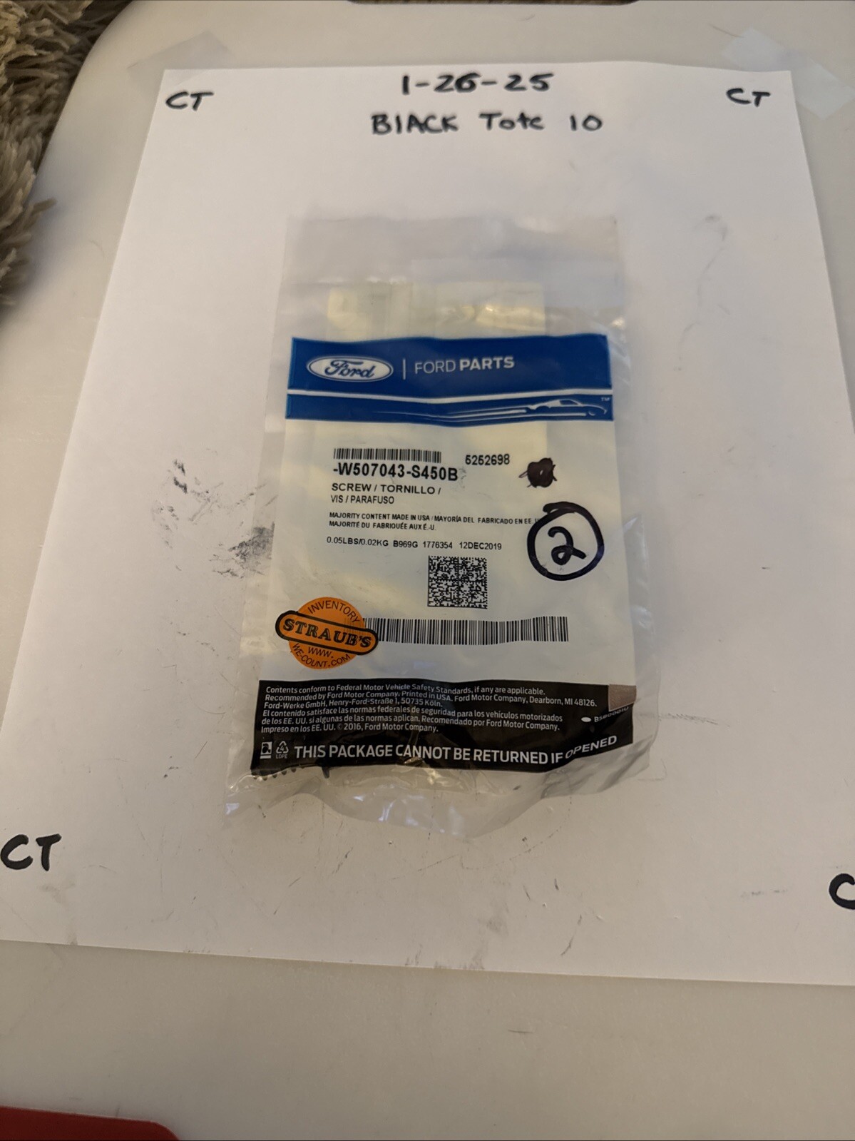 Genuine Ford Park Lamp Screw ***SOLD INDIVIDUALLY*** W507043-S450B