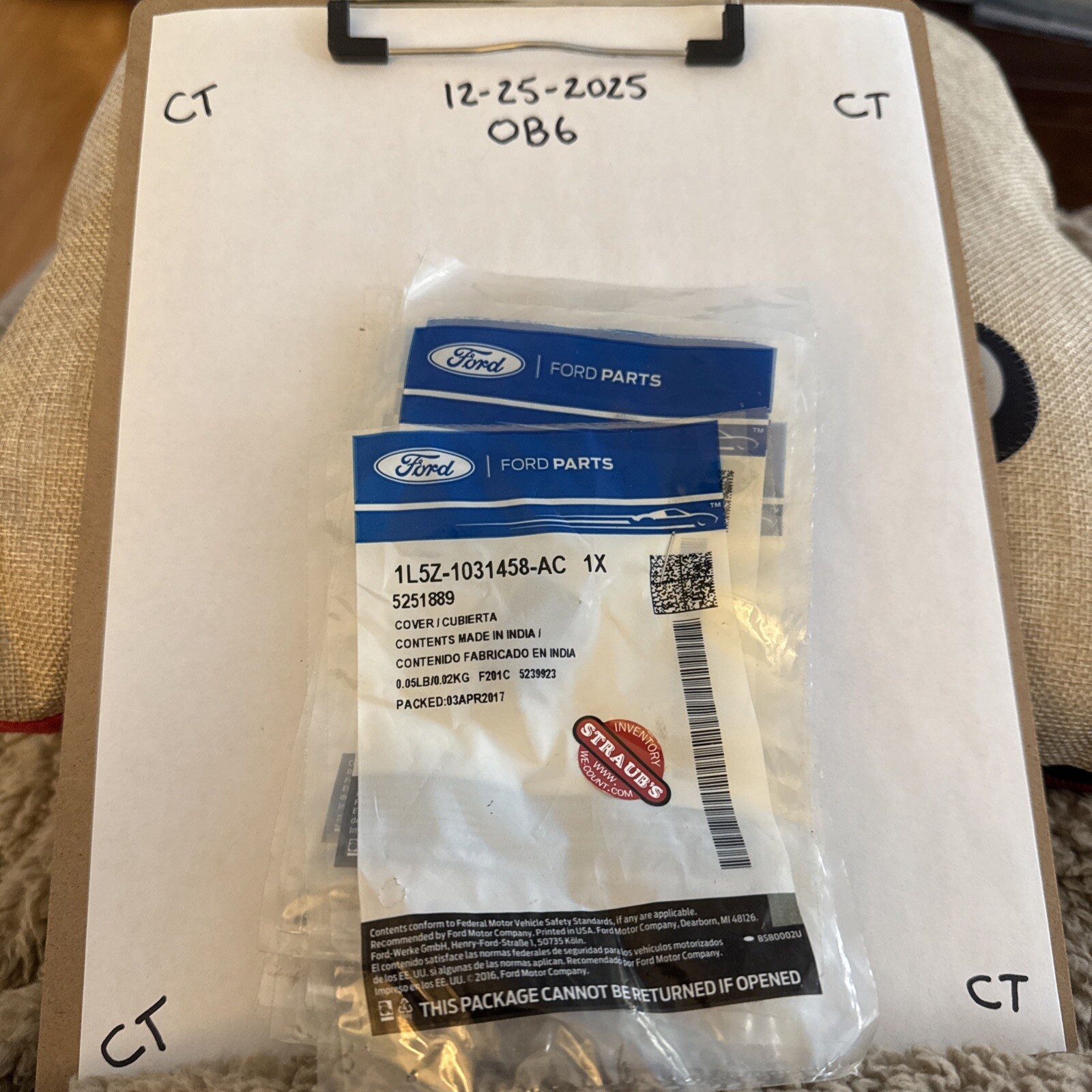 Genuine Ford Pull Handle Cover 1L5Z-1031458-AC