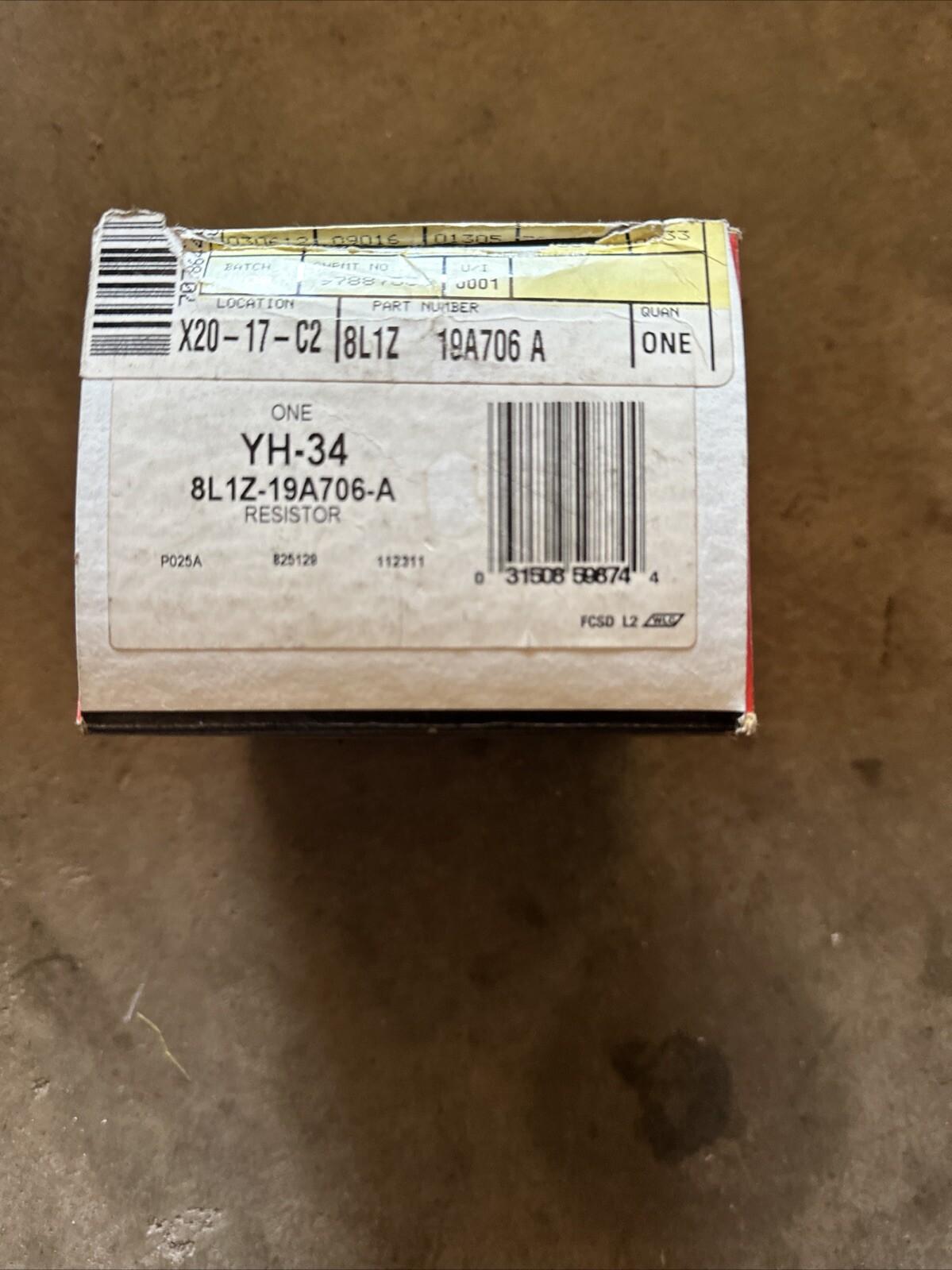 Genuine Ford Resistor 8L1Z-19A706-A