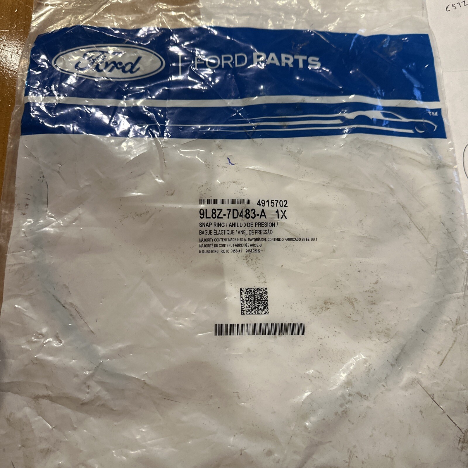 Genuine Ford Ring 9L8Z-7D483-A