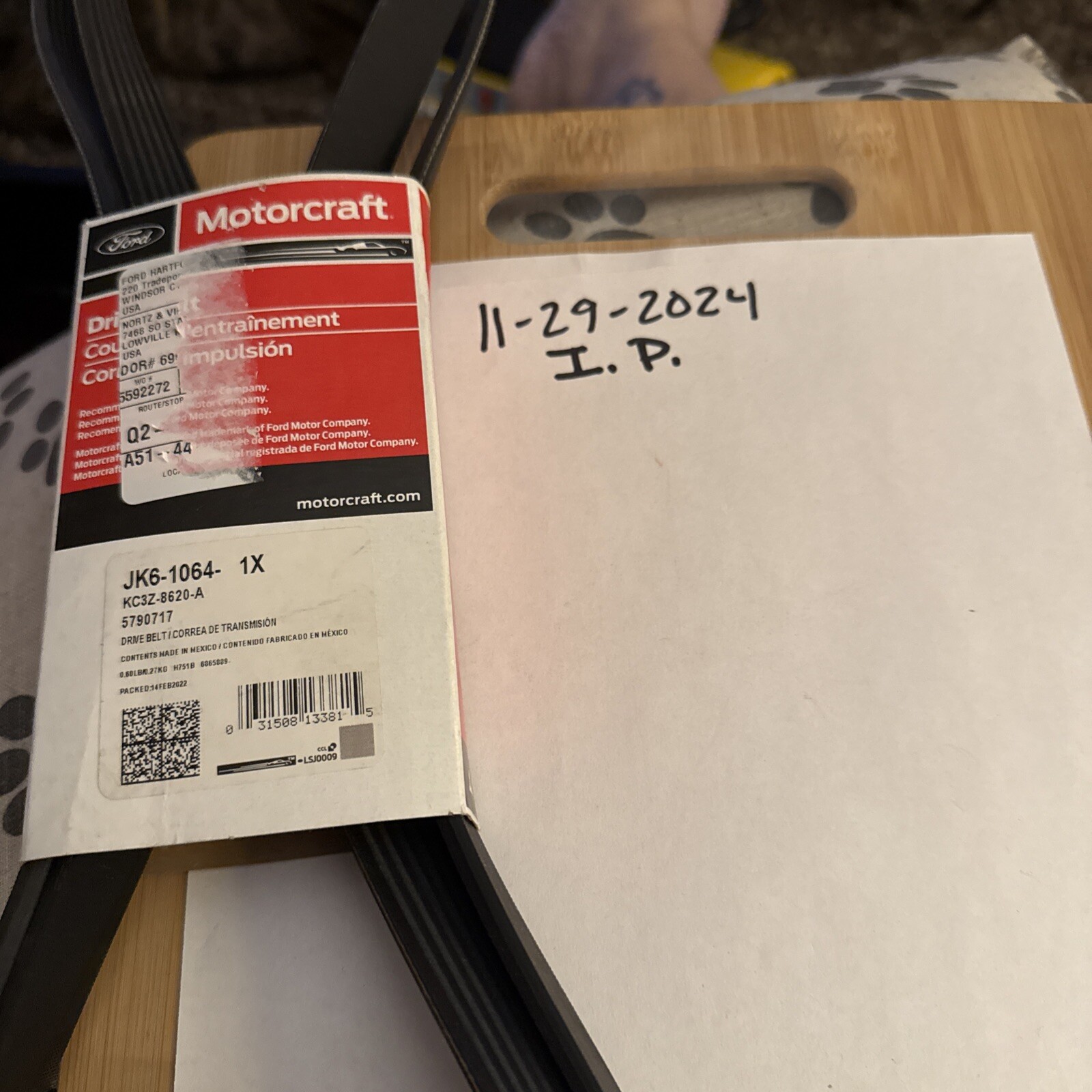 Genuine Ford Serpentine Belt KC3Z-8620-A