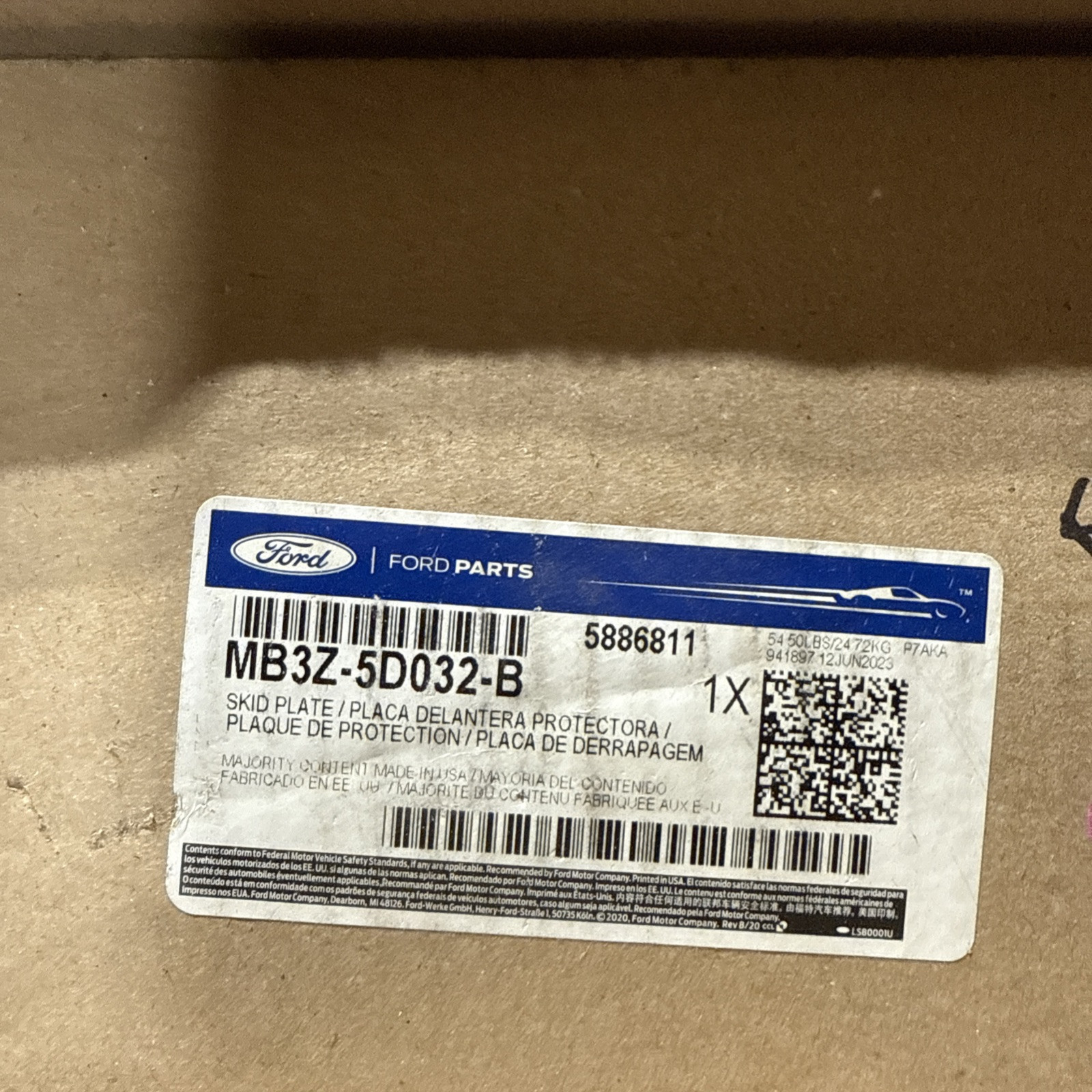 Genuine Ford Skid Plate MB3Z-5D032-B - Image 4