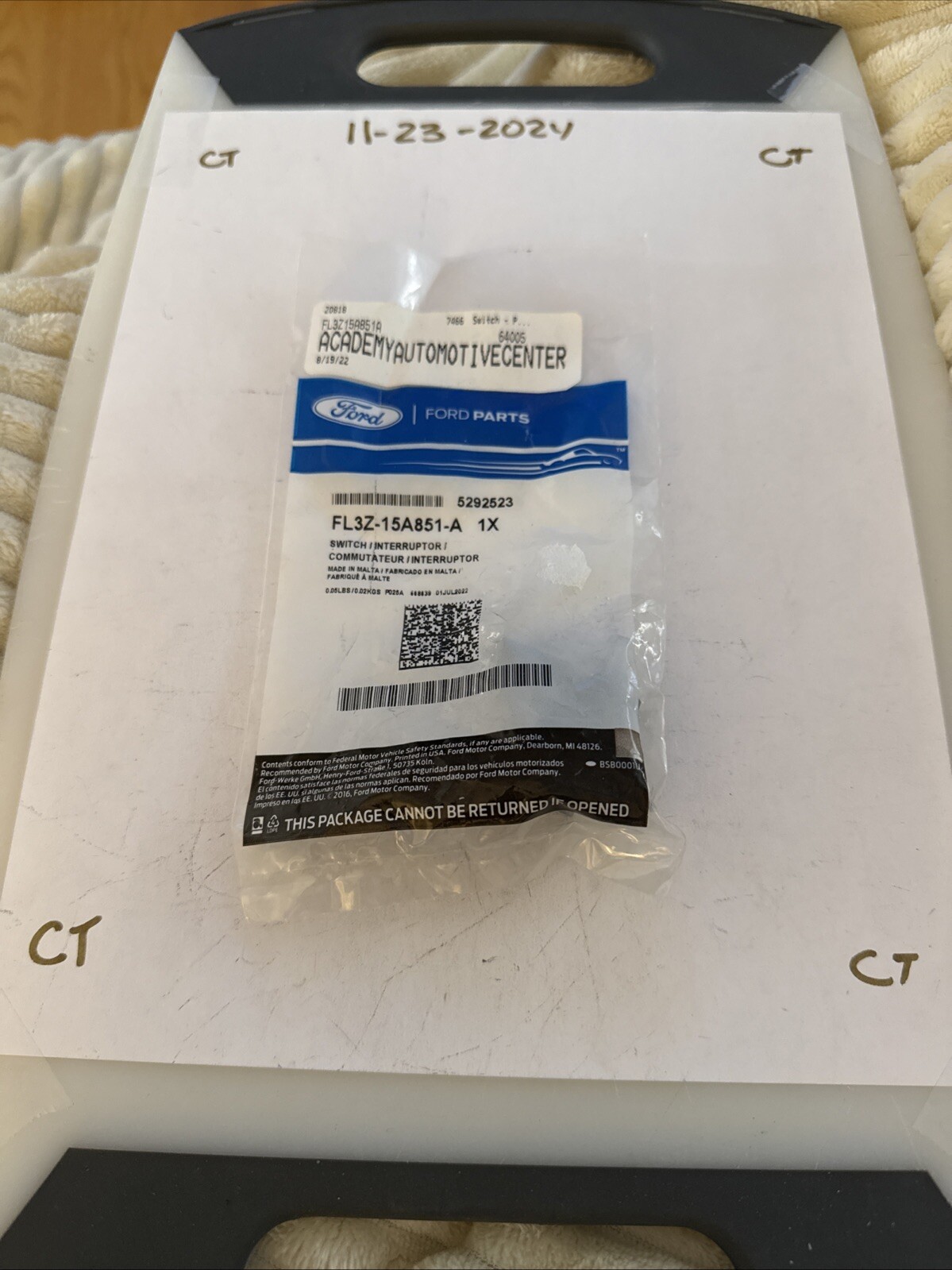 Genuine Ford Warning Switch FL3Z-15A851-A