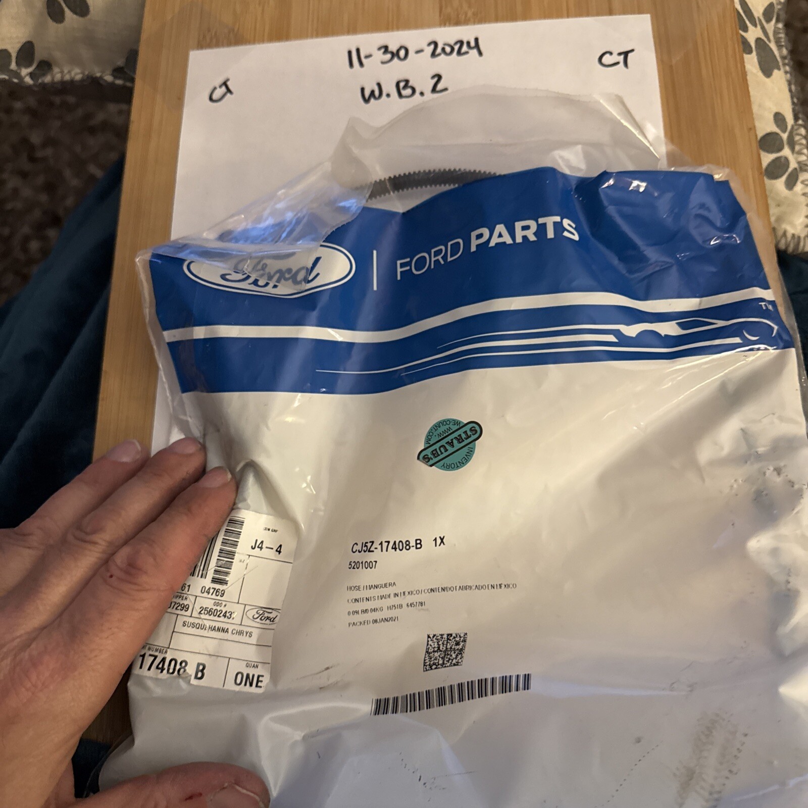 Genuine Ford Washer Hose CJ5Z-17408-B