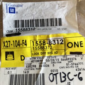 Genuine GM Lock Front Differential Bearing Adjuster Nut 15588312