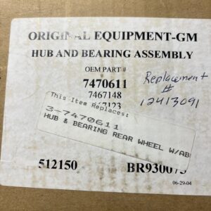 Genuine GM OEM 1997-2005 Rear  Wheel Hub & Bearing Assembly 7470611 NOS