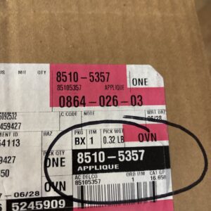 Genuine GM OEM 85105357 APPLIQUE-F/FLR CNSL - GEO JIGSAW 2022-2024