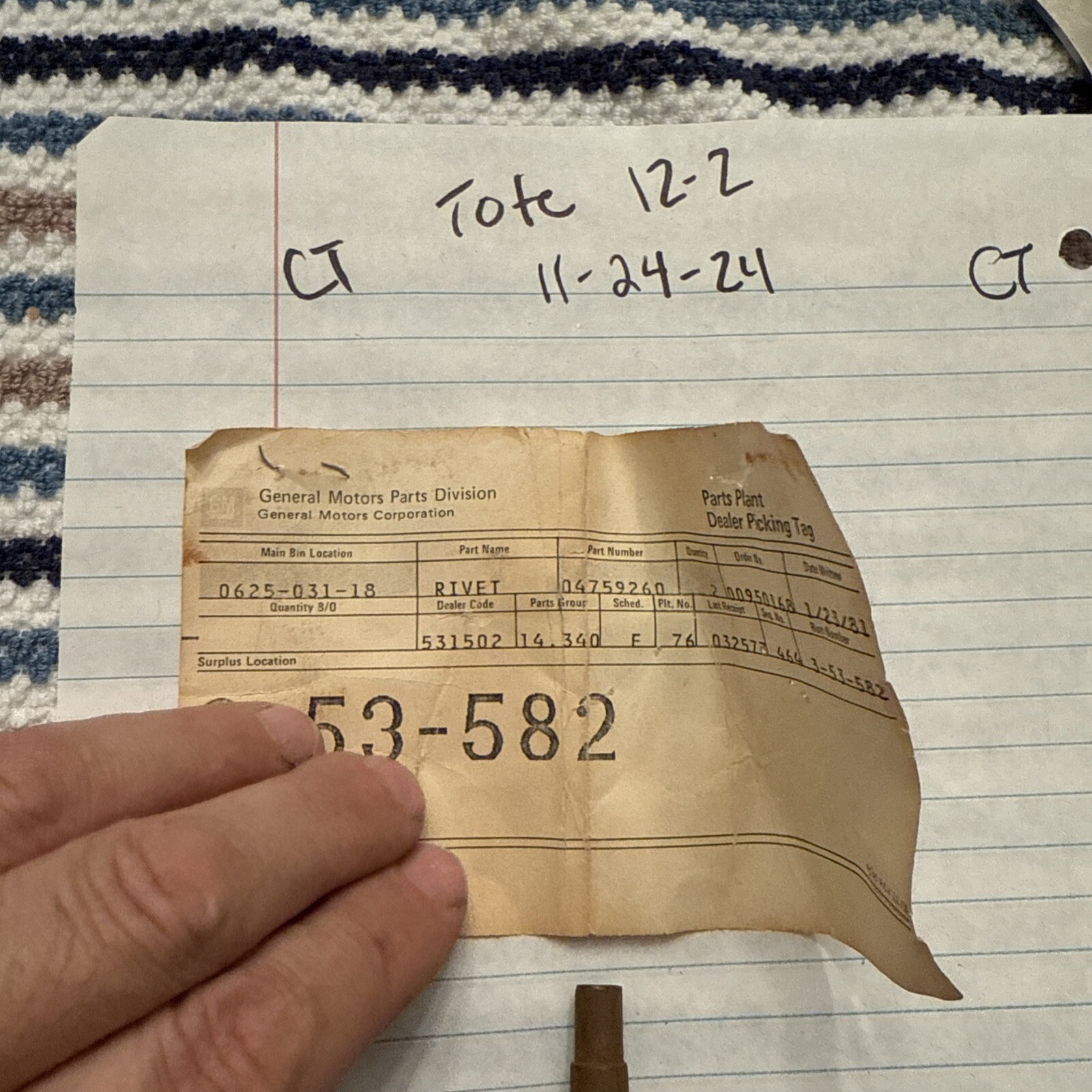 Genuine Gm Nos OEM Rivet 04759260 4759260 Nos - Image 4