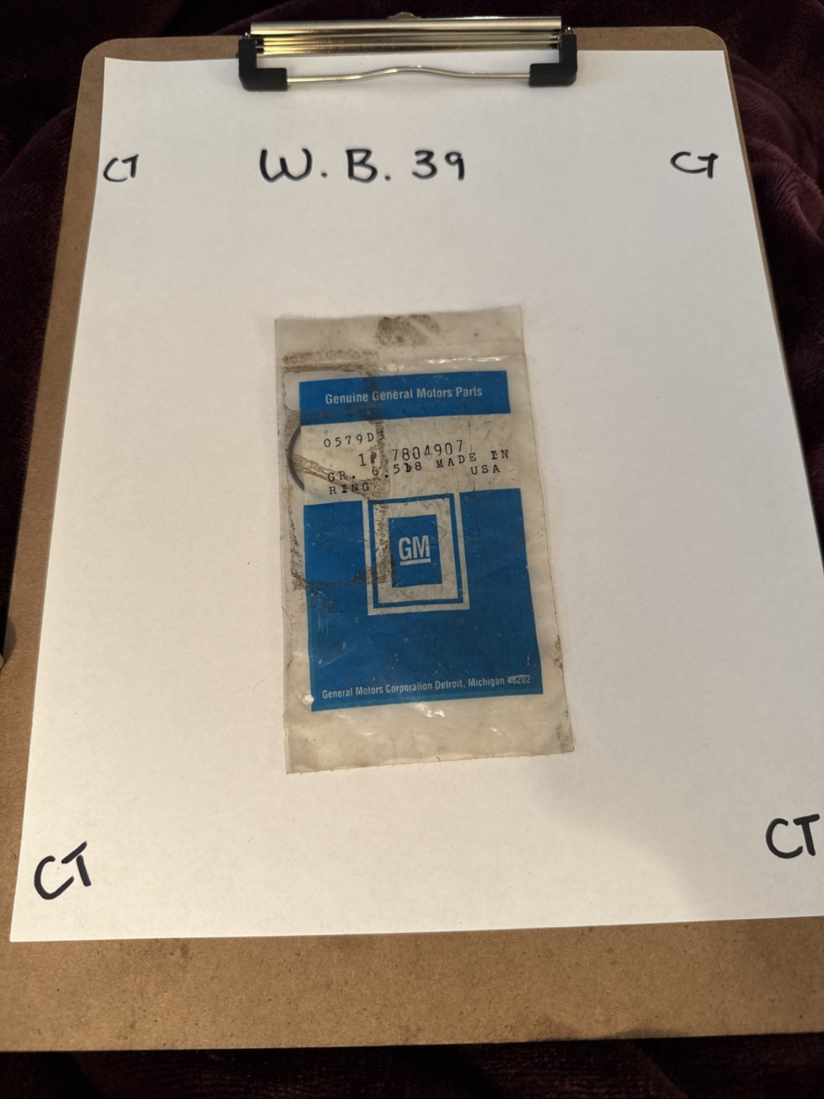 Genuine Gm Ring 7804907 Nos OEM