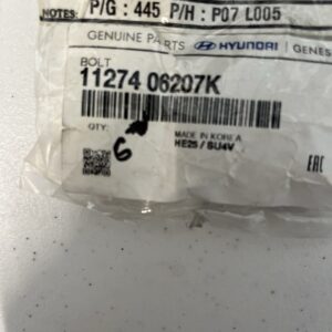 Genuine Hyundai Side Cover Bolt 11274-06207-K, Pack Of 6