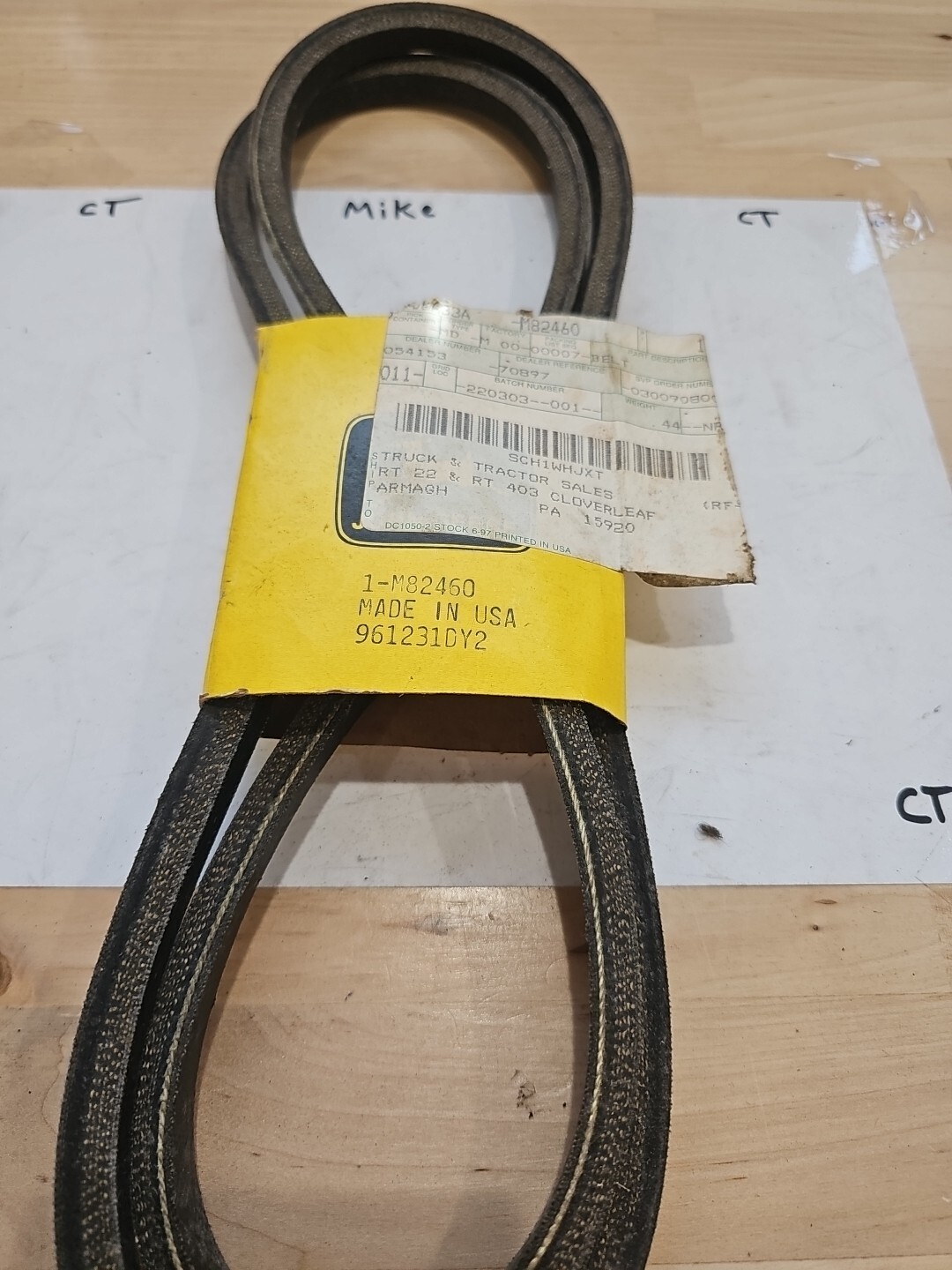 Genuine John Deere OEM Belt M82460 111 Mower