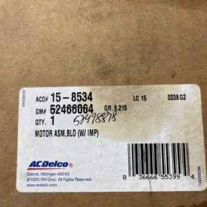 Genuine OEM GM HVAC Blower Motor ACDelco 15-8377 / GM 52466064 NOS