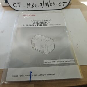 Honda EU2200i/EU2200i Companion Generator Owners Manual Brand New (2020)