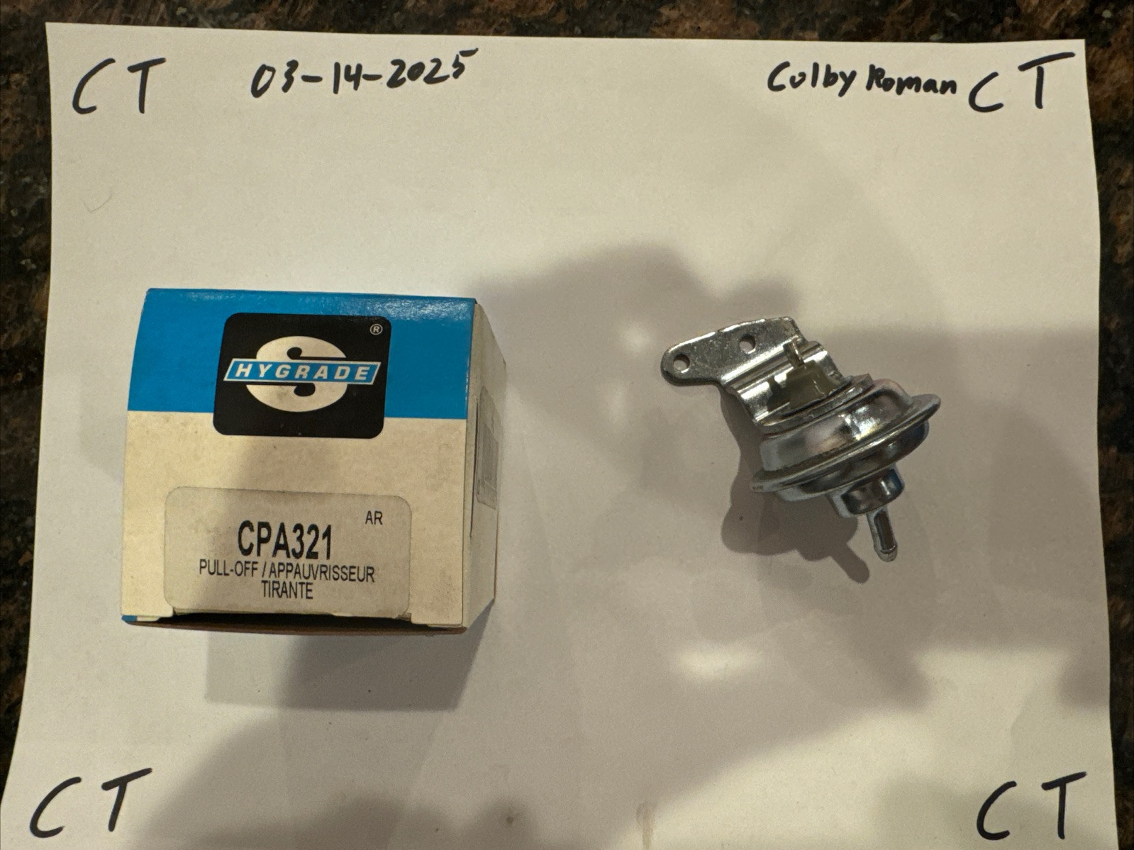 Hygrade CPA321 Carburetor Choke Pull-Off 1978-1986 Ford Mercury Carter YFA