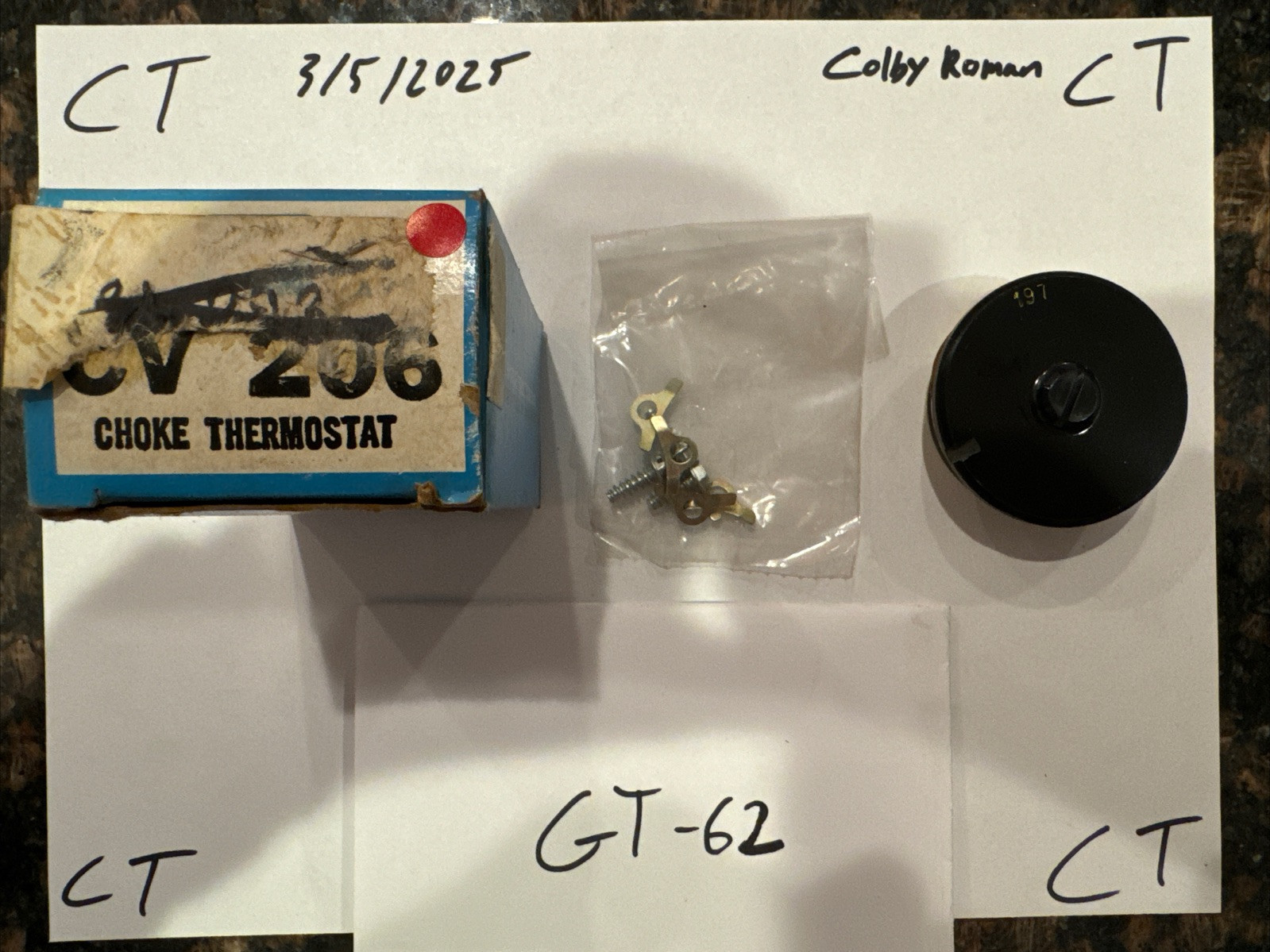 Hygrade Fuel System parts Choke Thermostat CV 206 - Image 3